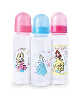 Disney Princess 260ml Feeding Bottle For 0+ Month Babies, Pack of 3's