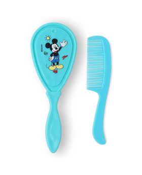 Disney Mickey Mouse Baby Comb And Brush Set, Blue, Pack of 2 Pieces