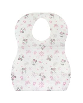 Disney Minnie Mouse Leak Proof Disposable Baby Bibs Assorted, Pack of 8's