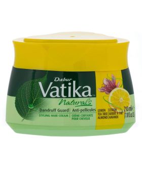 Dabur Vatika Naturals Dandruff Guard Hair Styling Cream With Lemon, Tea Tree & Almond 210ml