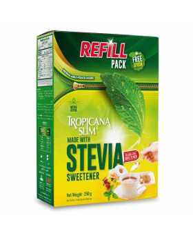 Tropicana Slim Calorie Free Sweetener With Stevia, 250g Refill Pack of 1's