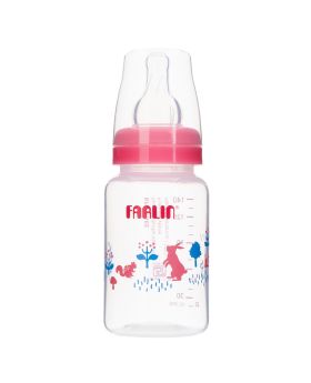 Farlin Standard Neck Animal Series PP Feeding Bottle, Pink AB-41011 (G) 140ml, Pack of 1's