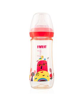 Farlin Silky PPSU Little Artist Collection 270ml Wide Neck Feeding Bottle For Baby AB-92009 (G), Pack of 1's