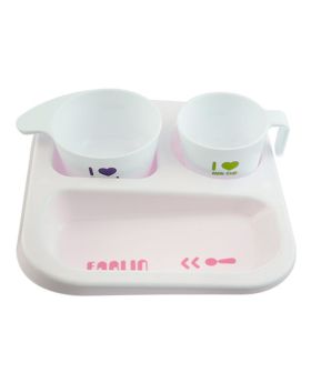 Farlin J'Aime Pe-Pa Plate For 12 Months+ Baby, Pack of 3 Pieces