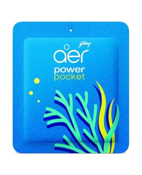 Godrej Aer Power Pocket Germ Protection Long Lasting Bathroom Fragrance - Sea Breeze 10g