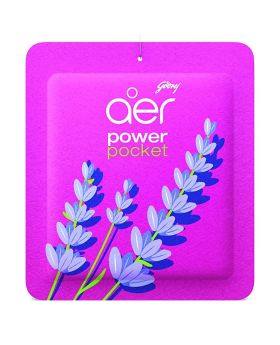 Godrej Aer Power Pocket Germ Protection Long Lasting Bathroom Fragrance - Lavender Bloom 10g