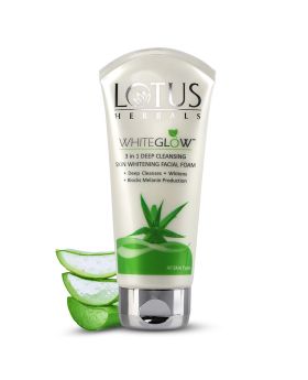 Lotus Herbals Whiteglow 3 In 1 Deep Cleansing Skin Whitening Facial Foam 100g