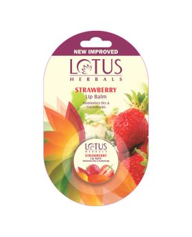 Lotus Herbals Strawberry Lip Balm For Dry And Cracked Lips 5g