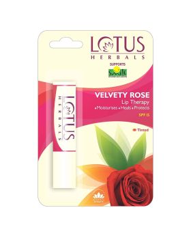 Lotus Herbals Tinted Lip Therapy SPF15 Velvety Rose 4g