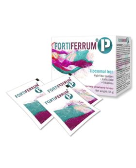 Fortiferrum P Liposomal Iron Supplement Sachets For Pregnancy With Fiber, Vitamins & Folic Acid, Pack of 30's