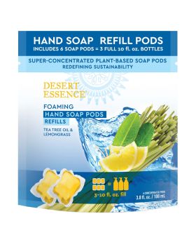 Desert Essence Foaming Hand Wash Refill Pods With Tea Tree Oil & Lemongrass 108ml