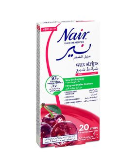 Nair Hair Remover Body Wax Strips With Cherry Extracts, Pack of 20's