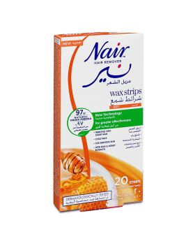 Nair Hair Remover Body Wax Strips With Milk & Honey Extract, Pack of 20's