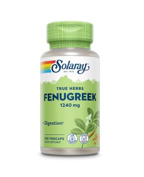 Solaray True Herbs Fenugreek 1240mg Vegetarian Capsule For Digestive Support, Pack of 100's