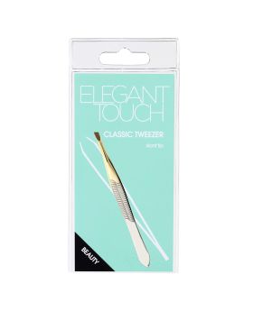 Elegant Touch Gold Tip Classic Tweezer with Slanted End, Pack of 1's