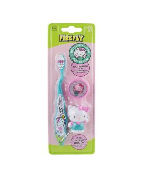 Firefly Hello Kitty Toothbrush With Cap & Toothbrush Buddy Toy For 3+ Year Kids, Pack of 1's