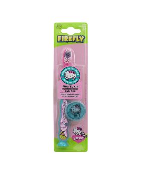 Firefly Hello Kitty Travel Kit Toothbrush With Cap For 3+ Year Kids, Pack of 1's
