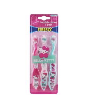 Firefly Hello Kitty Toothbrushes For 3+ Year Kids, Pack of 3's