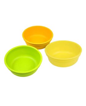 Re Play 12 oz. Stackable Feeding Bowl Set, Orange, Yellow, Lime Green, Pack of 3's