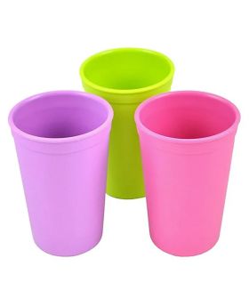 Re Play Drinking Cups for Baby & Toddler 10oz, Butterfly/Purple Combo, Pack of 3's