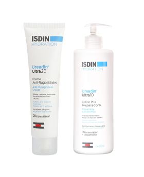 Isdin Ureadin Ultra 20 Anti-Roughness Cream 100ml + Isdin Ureadin Ultra 10 Repairing Lotion Plus 400 ml For Rough And Dry Skin PROMO PACK