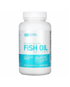 Optimum Nutrition Enteric Coated Omega-3 Fish Oil Softgels, Pack of 100's