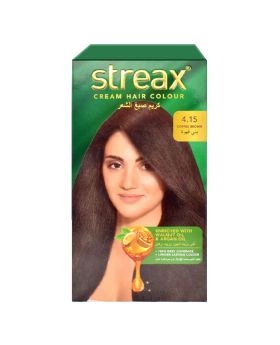 Streax Cream Hair Colour With Shine On Conditioner For All Hair Types - Coffee Brown 4.15