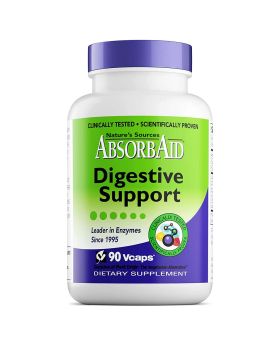 Nature's Sources AbsorbAid Digestive Enzyme Vegetarian Capsules For Digestive Support, Pack of 90's