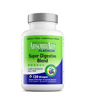 Nature's Sources AbsorbAid Platinum Super Digestive Enzyme & Probiotic Blend Vegetarian Capsules For Digestive Support, Pack of 120's