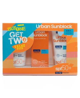 Novaclear Urban Sunblock SPF 50+ Face Sunscreen For Dry Skin 40ml, Value Pack of 1+2's