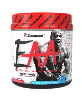 Enhanced Labs Dennis James’ EAA Essential Amino Acids & BCAA, Mass & Strength Builder Formula, Blue Raspberry 234g