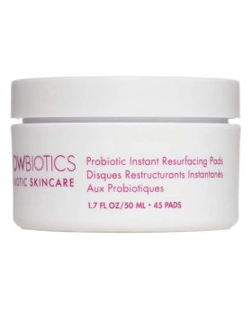 GlowBiotics Probiotic Instant Resurfacing Gentle Facial Exfoliating Pads With AHA, Pack of 45's