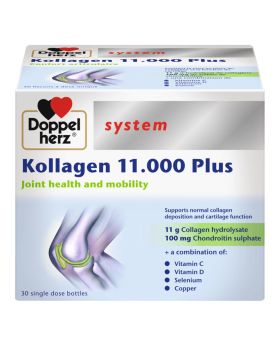 Doppelherz Kollagen 11.000 Plus Supplement For Joint Health & Mobility, Single Dose Drinkable Vial, Pack of 30's