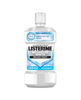 Listerine Advanced White Mouthwash With Zero Alcohol, Milder Taste, Spearmint Flavor, 250ml