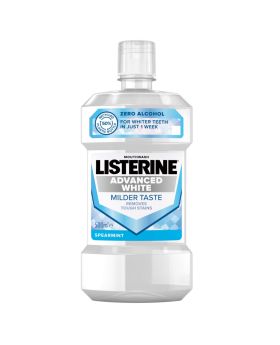 Listerine Advanced White Mouthwash With Zero Alcohol, Milder Taste, Spearmint Flavor, 500ml