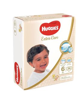 Huggies Extra Care Baby Diapers, Size 6, For 15+kg Baby, Pack of 28's