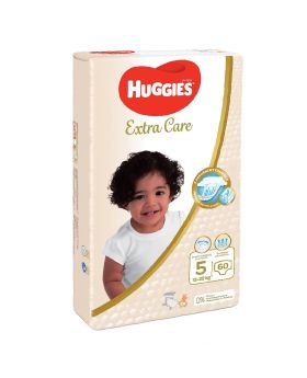 Huggies Extra Care Diapers, Size 5, For 12 -22 kg Baby, Pack of 60's - Special Price