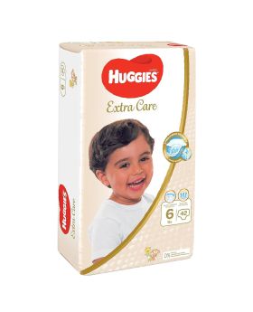 Huggies Extra Care Baby Diapers, Size 6, For 15+kg Baby, Pack of 42's - Special Price