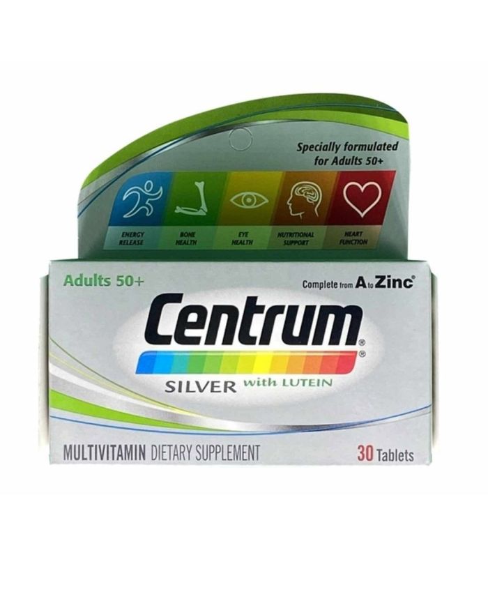 Buy Centrum Silver with Lutein 50 Adult Multivitamin Tablets