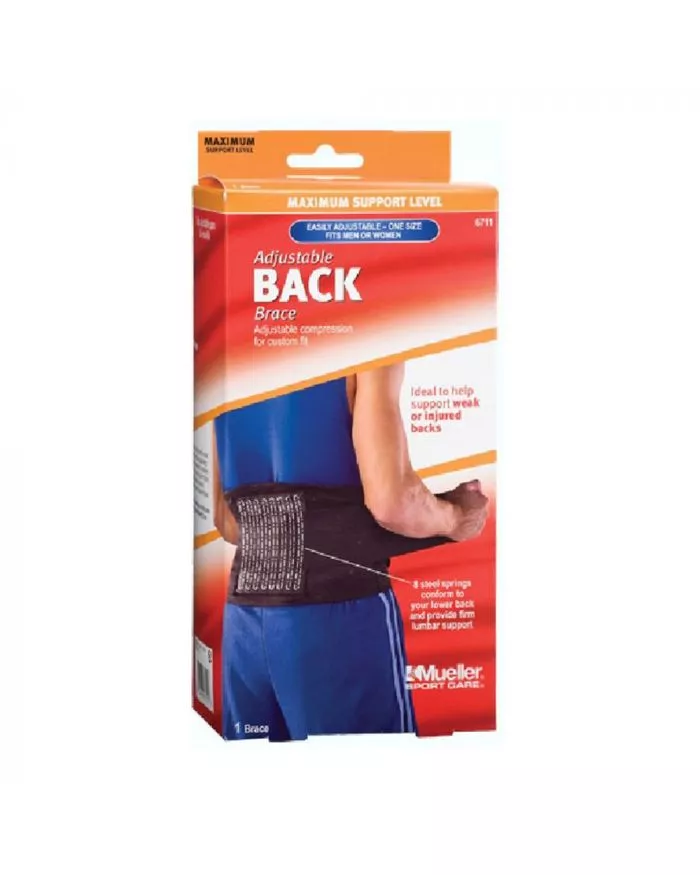 Mueller Sports Medicine Adjustable Back Brace, Back Support, for Men and  Wome