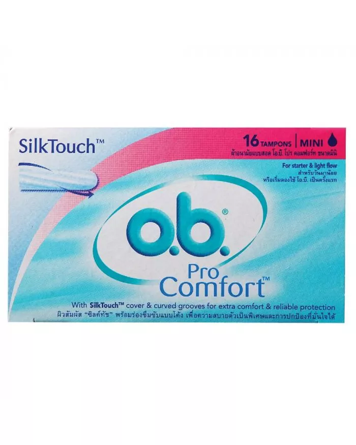 OB Tampons ProComfort Normal ,Mini, Super,Super Plus Silk Touch Pack of 16