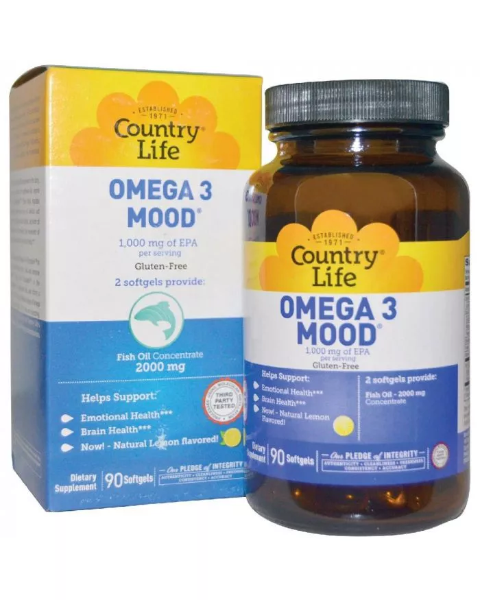 Buy Country Life Omega 3 Mood 2000 mg Softgels For Brain