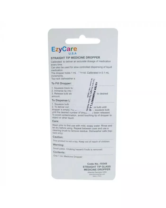 1mL Medicine Eye Dropper Calibrate in 0.1mL Steps for Accurate Liquid  Dispensing.