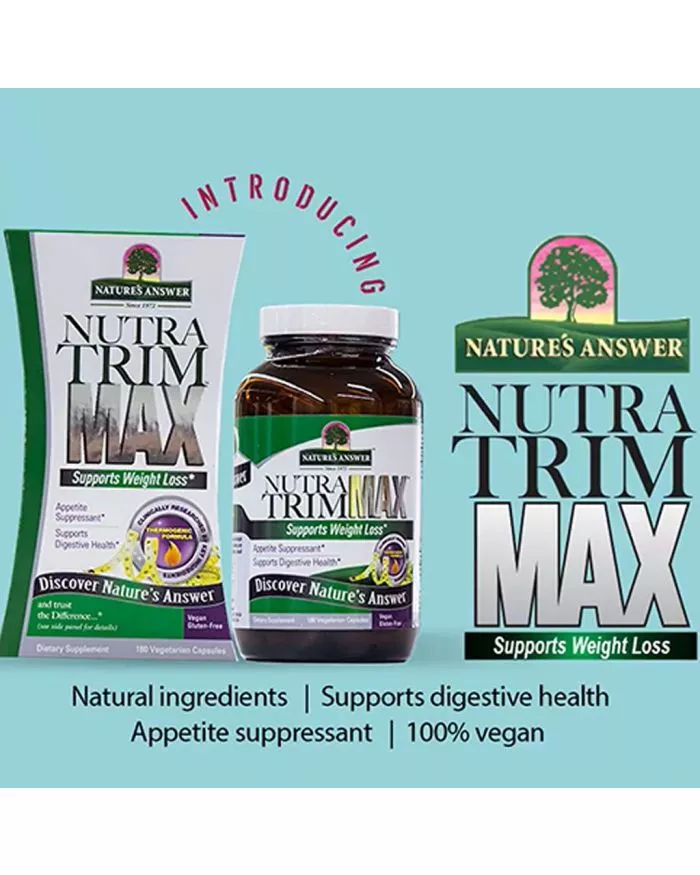 Buy Nature's Answer Nutra Trim Max Vegetarian Capsules For Weight  Management, Pack of 180's Online at Best Price in UAE