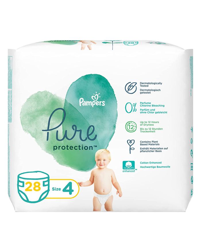 Pampers pure protection diapers sales size 4