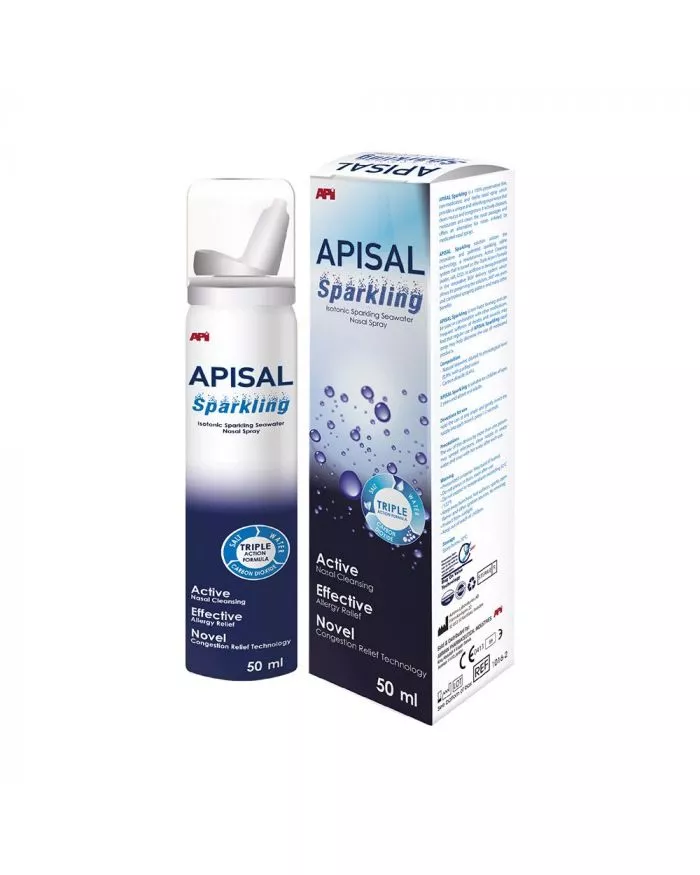 Buy Apisal Isotonic Sparkling 0.9 Nasal Spray 50 mL Online at