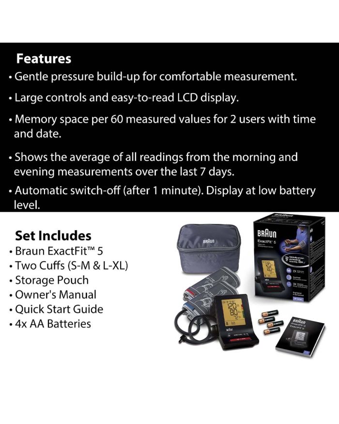 Braun ExactFit™ 5 - BP6200 Upper arm blood pressure monitor - U me