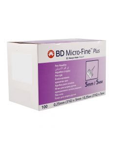 BD Micro-Fine Plus Insulin Pen Needles 31G x 5 mm 100's