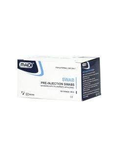 Max Pre-Injection Alcohol Swabs 100's