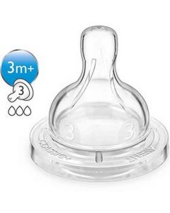Philips Avent Silicone Teats 3 Holes 2's SCF633/27